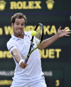 Richard Gasquet x Stan Wawrinka em Wimbledon 2015 (Foto: Reuters)