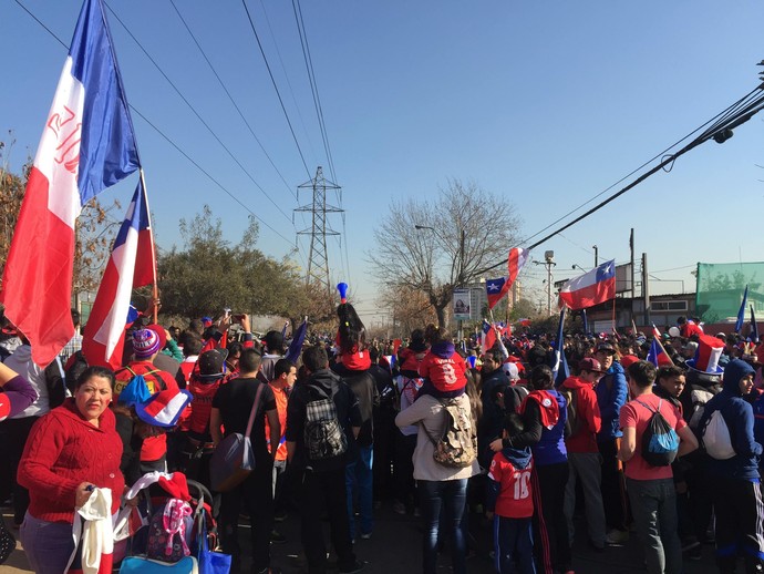 Bandeiraço Chile Copa América (Foto: Felipe Barbalho)