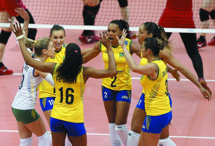 Brasil vence o Japão (Foto: Divulgação/FIVB)