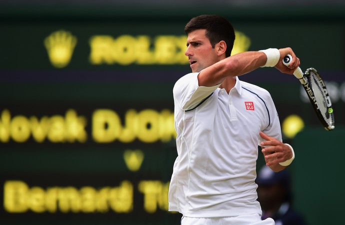 Novak Djokovic x Bernard Tomic, Wimbledon 2015 (Foto: Getty Images)