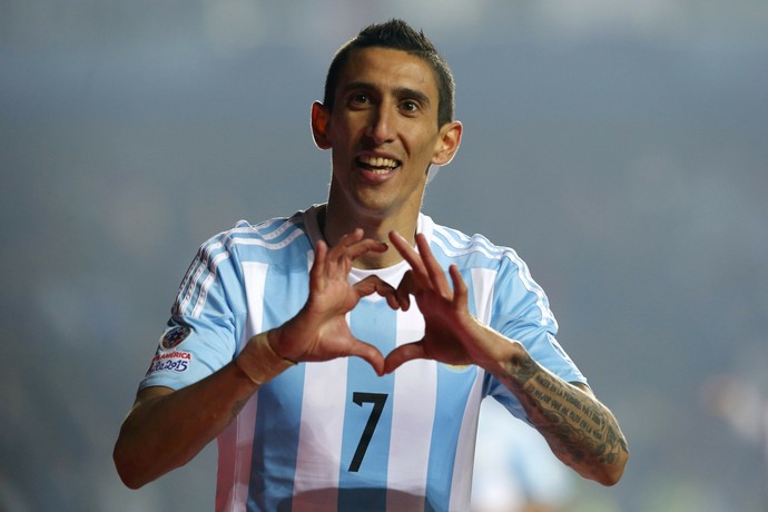 Di Maria gol Argentina x Paraguai Copa América (Foto: Reuters)