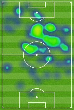 Messi mapa de movimentação Argentina x Paraguai (Foto: Reprodução)