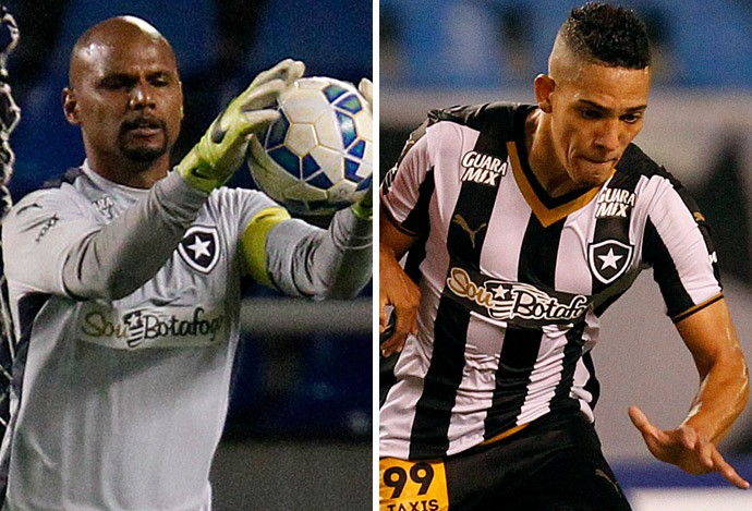 montagem Botafogo Jefferson e Gilberto (Foto: GloboEsporte.com)