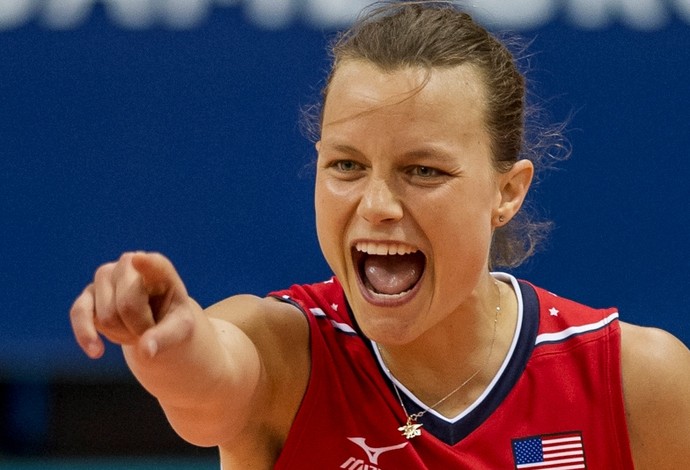 Courtney Thompson Rio Vôlei EUA (Foto: Divulgação FIVB)