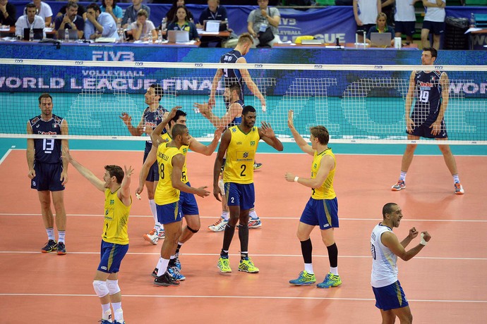 Brasil x Itália, Liga Mundial de Vôlei (Foto: Divulgação / FIVB)