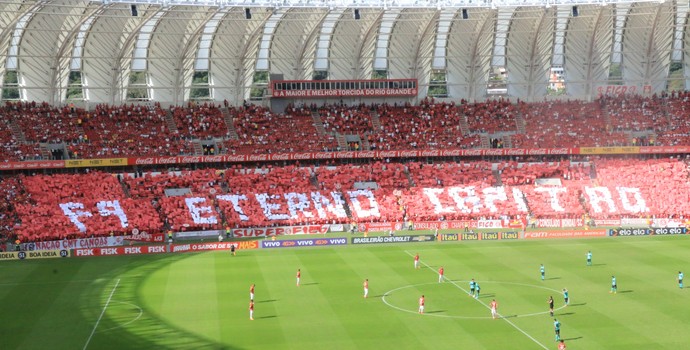 Mosaico torcida Fernandão Inter Internacional Beira-Rio (Foto: Tomás Hammes / GloboEsporte.com)