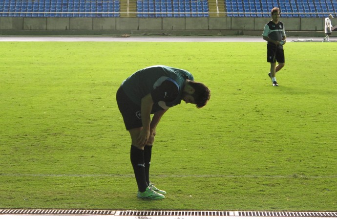 Henrique, treino Botafogo Engenhão (Foto: Gustavo Rotstein)