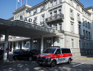 Hotel Baur au Lac Suíça Fifa polícia - AP (Foto: AP)