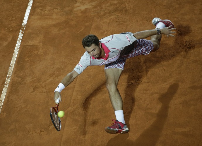 Stan Wawrinka na semifinal do Masters 1000 de Roma (Foto: AP)