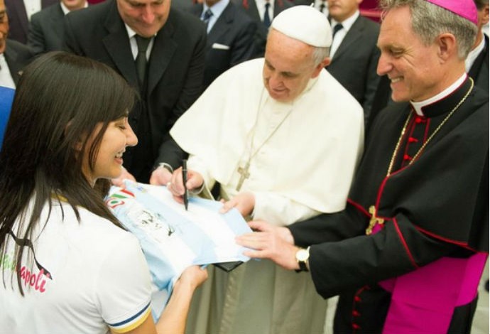 Futsal Luciléia encontro papa francisco (Foto: Divulgação)