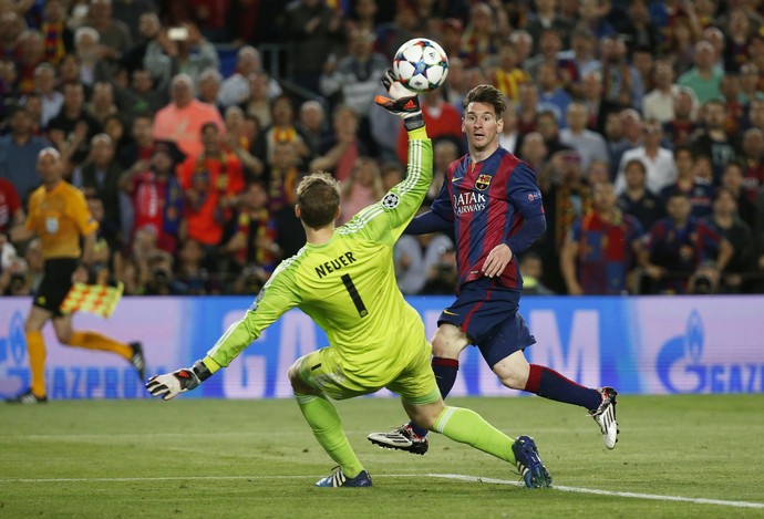 Messi gol Barcelona x Bayern (Foto: Reuters)