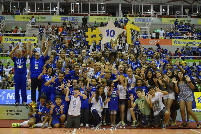 Rio de Janeiro pódio Superliga vôlei (Foto: Alexandre Arruda/CBV)