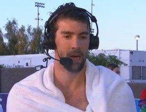 Michael Phelps entrevista GP Mesa natação (Foto: Reprodução/USA Swimming)