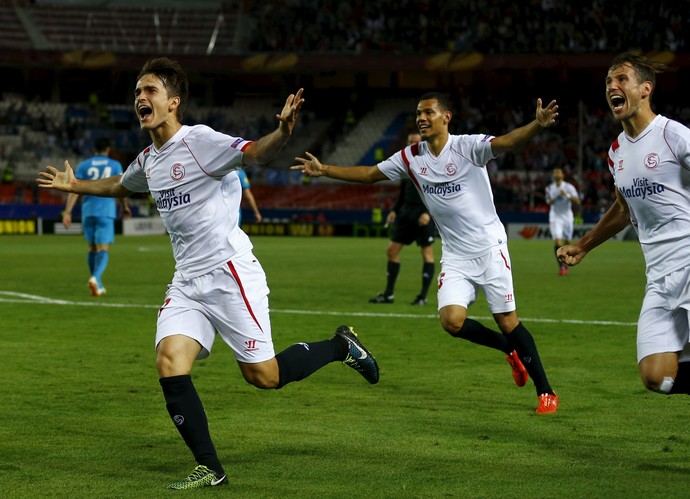 Denis Suárez, Sevilla x Zenit, Liga Europa (Foto: Agência Reuters)