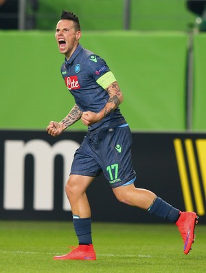 Hamsik - Napoli x Wolfsburg (Foto: AFP)