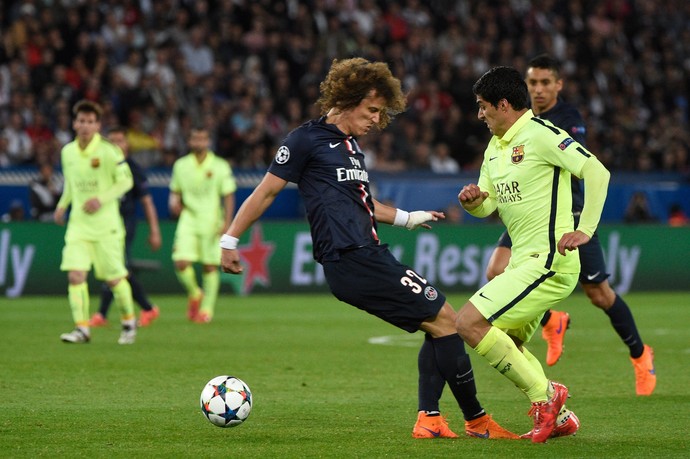 David Luiz Luis Suárez PSG Barcelona (Foto: AFP)