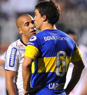 Emerson e Caruzo, Corinthians x Boca Juniors (Foto: Marcos Ribolli  / Globoesporte.com)