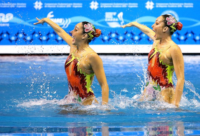 Maria Eduarda e Luisa Borges - Sul-Americano de Desportos Aquáticos 2014 (Foto: Satiro Sodré / SSpress)