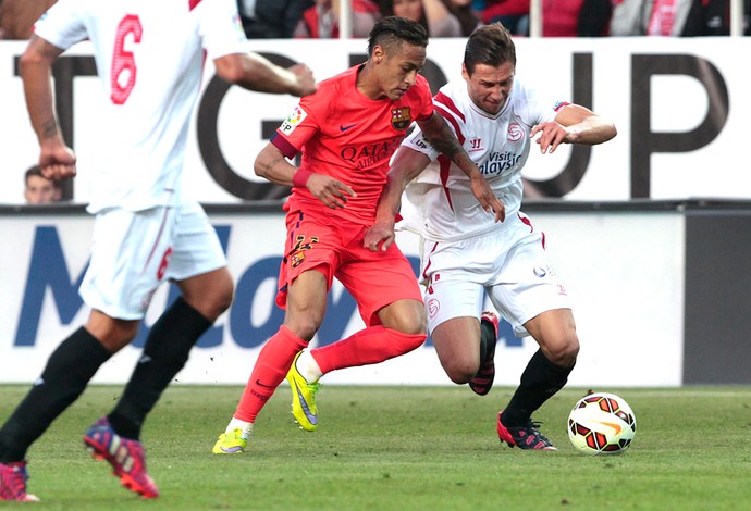 Neymar Barcelona X SEvilla (Foto: Agência AP)