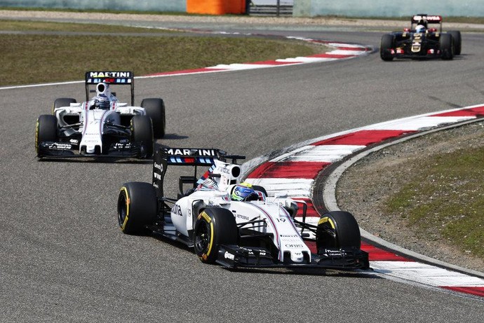 Felipe Massa e Valtteri Bottas no GP da China - Fórmula 1 (Foto: Divulgação)