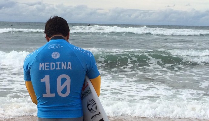 Gabriel Medina Bells Beach antes da bateria contra Slater surfe (Foto: Reprodução/Twitter)