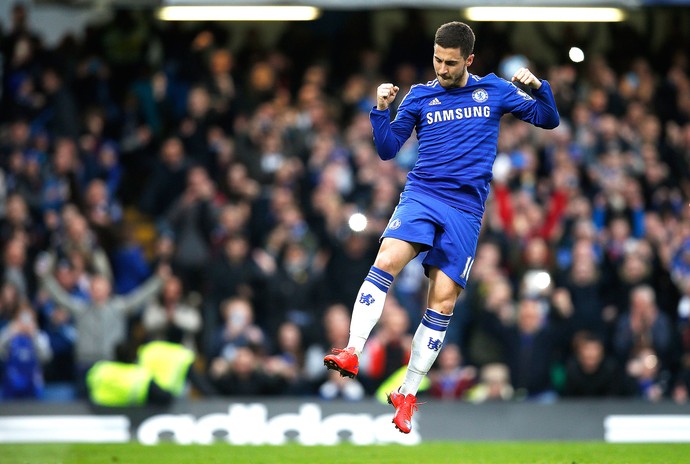 Hazard comemoração, Chelsea x Stoke City (Foto: Reuters)