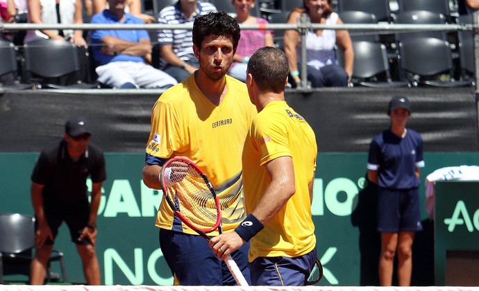 Bruno Soares e Marcelo Melo Tênis Copa Davis (Foto: Cristiano Andujar/CBT)