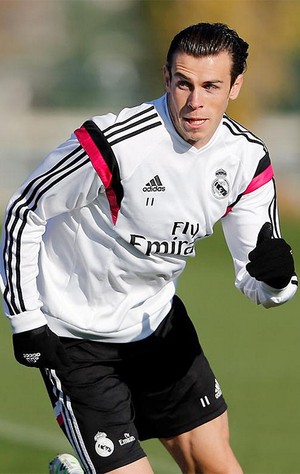 marcelo, chicharito e bale Treino do Real Madrid (Foto: Reprodução / Site oficial do Real Madrid)