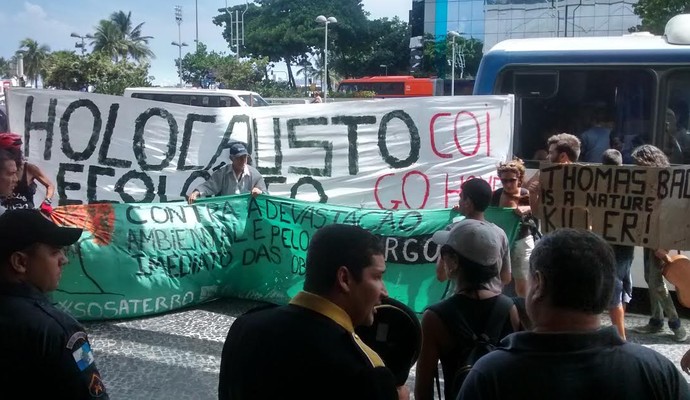 Protesto contra o COI Rio (Foto: Leonardo Filipo)