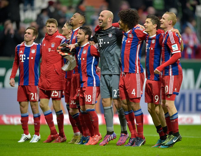 Bayern de Munique comemora vitória (Foto: AP)