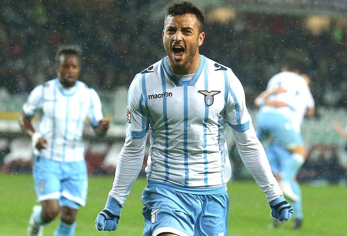 Felipe Anderson comemora gol da Lazio contra o Torino (Foto: Agência AFP)