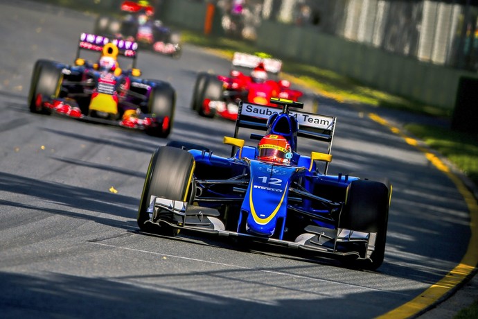 Felipe Nasr, da Sauber, no treino classificatório para o GP da Austrália (Foto: EFE)