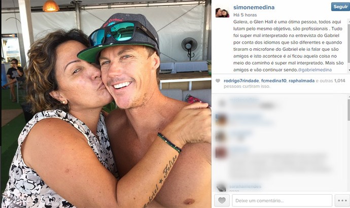 gabriel medina mae instagram surfe GLENN HALL (Foto: Reprodução)