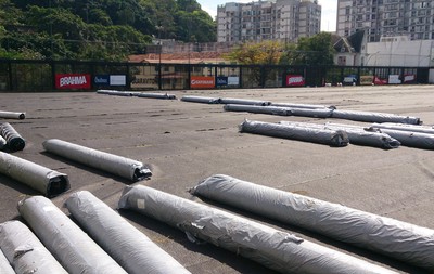 Obra campo General Severiano Botafogo  (Foto: Globoesporte.com)