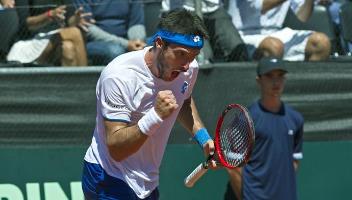 copa davis Tênis Mayer x Feijão (Foto: AFP)