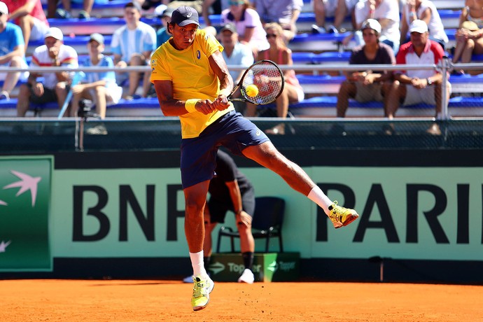 copa davis Tênis Mayer x Feijão (Foto: Cristiano Andujar/CBT)