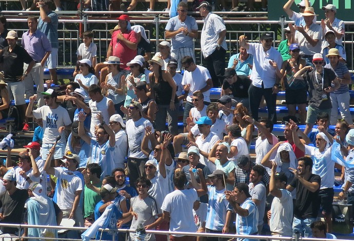 Torcidas de Brasil e Argentina na Copa Davis (Foto: Thiago Quintella)