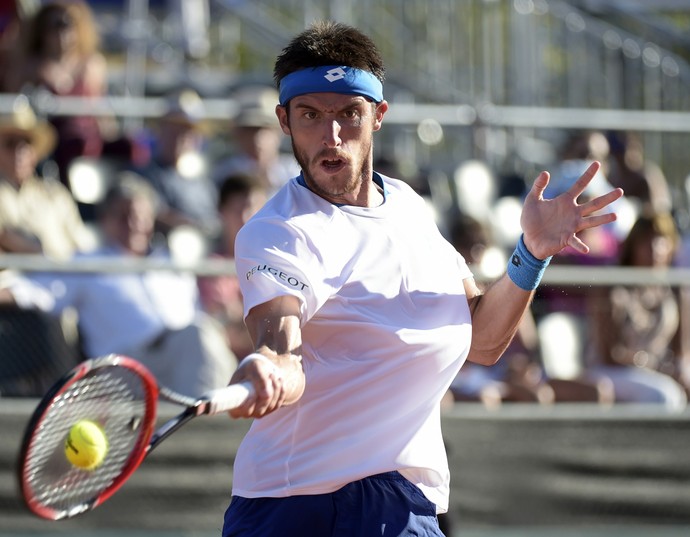 Leonardo Mayer x Thomaz Bellucci - Copa Davis Brasil x Argentina (Foto: Juan Mabromata / AFP)