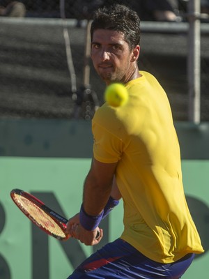 Leonardo Mayer x Thomaz Bellucci - Copa Davis Brasil x Argentina (Foto: EFE)