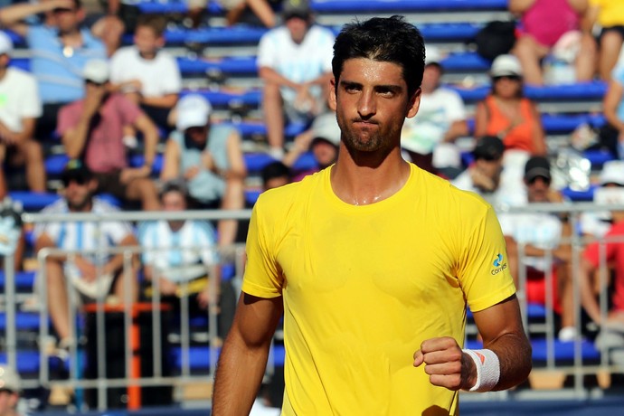 Leonardo Mayer x Thomaz Bellucci - Copa Davis Brasil x Argentina (Foto: Divulgação / CBTenis)