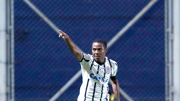 Elias Comemoração, Corinthians x San Lorenzo (Foto: Reuters)