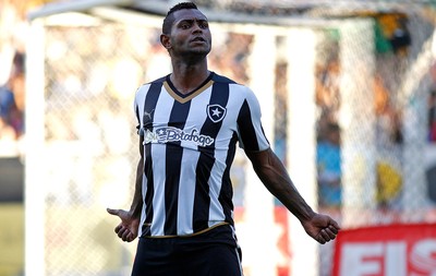 Jobson comemora gol do Botafogo contra o Nova Iguaçu (Foto: Vitor Silva / SSpress)