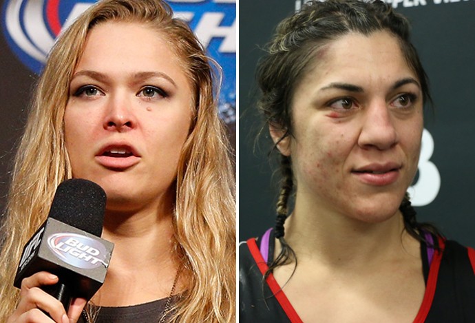 MMA Montagem Ronda Rousey e Bethe Correia (Foto: Editoria de Arte)