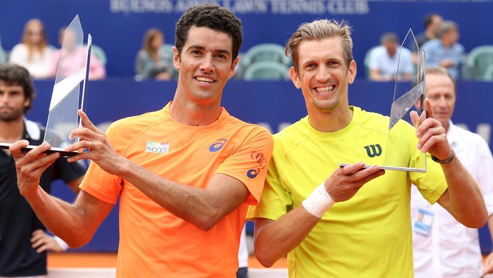 André Sá e Jarkko Nieminen campeões do Aberto da Argentina de tênis (Foto: Divulgação/Argentina Open)