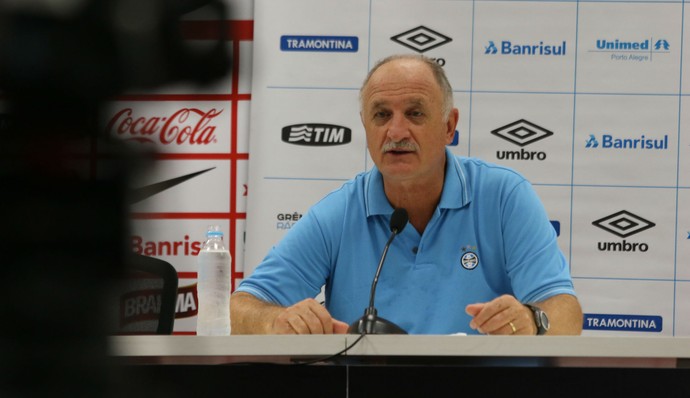 Entrevista coletiva de Felipão após o Gre-Nal (Foto: Diego Guichard)