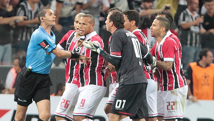 ricardo marques ribeiro rogerio ceni luis fabiano corinthians x são paulo (Foto: Reginaldo Castro/Agência Estado)