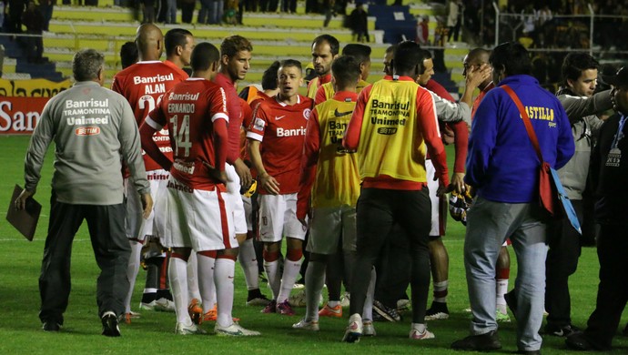 Inter em La Paz contra o The Strongest (Foto: Diego Guichard/GloboEsporte.com)