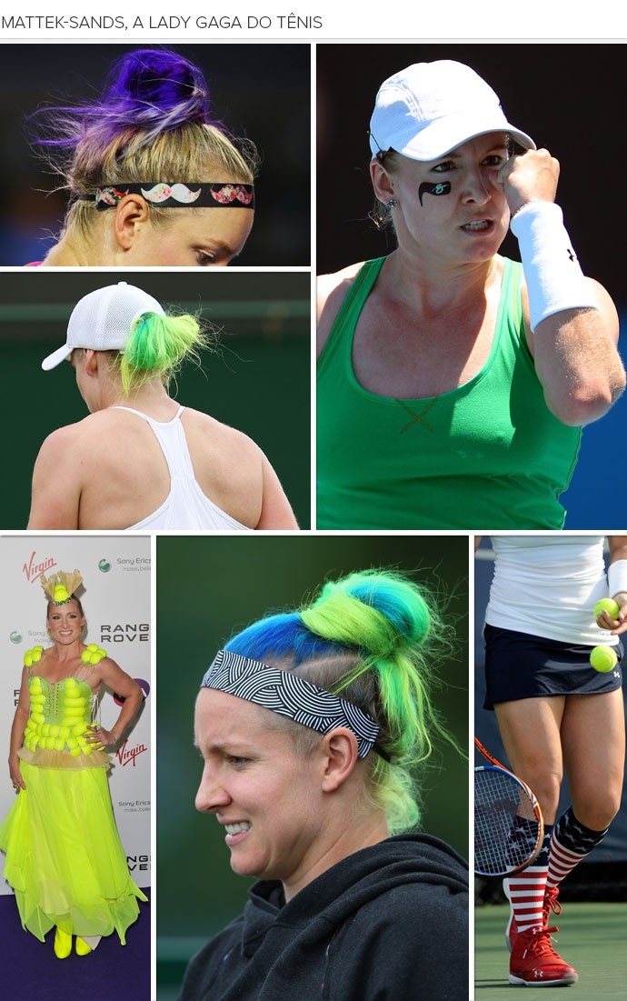 mosaico Mattek-Sands (Foto: Montagem sobre foto da Getty Images)