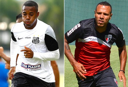 Montagem Robinho e Luis Fabiano (Foto: Editoria de arte)