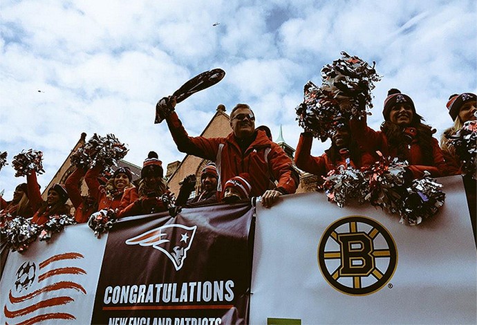 desfile campeões super bowl NFL New England Patriots (Foto: Reprodução / Twitter)